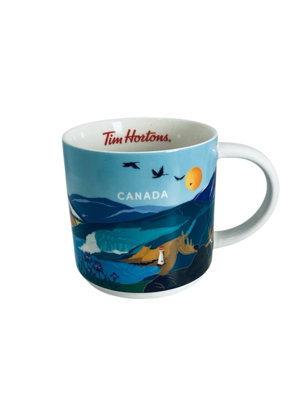 💚 Tim Hortons “Canada” Travel Collection - Scenic Blue Ceramic Mug